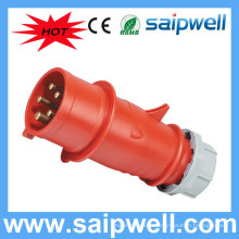 SAIP IP44 industrial 5 clavijas enchufes eléctricos interruptores y toma SP3